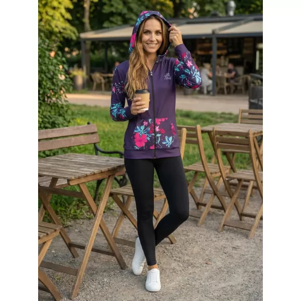  Dámska prémiová mikina na zips ALTISPORT VOJ/ALW063MI02 FUCHSIOVÁ 