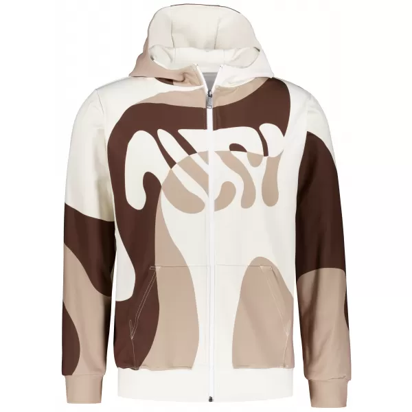  Pánska prémiová mikina na zips ALTISPORT VOJ/ALM056MI02 HNEDÁ 