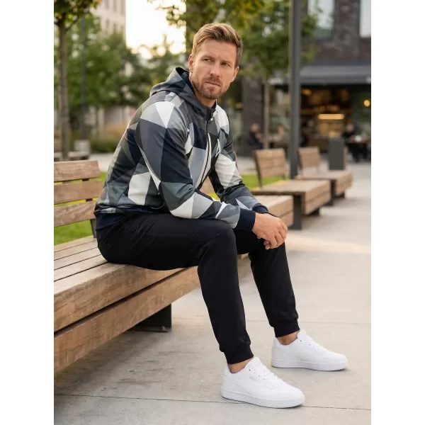  Pánska prémiová mikina na zips ALTISPORT VOJ/ALM007MI02 SIVÁ 