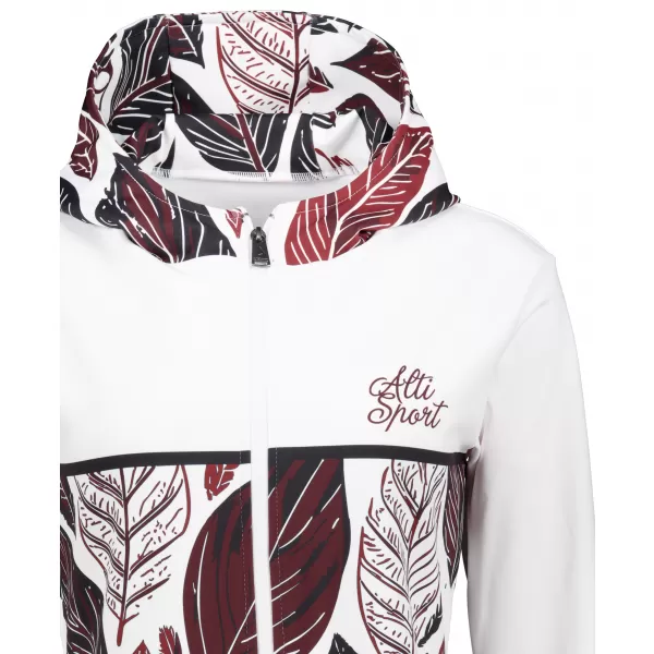  Dámska prémiová mikina na zips ALTISPORT VOJ/ALW061MI02 BIELA/BORDOVÁ 