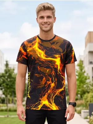 Prémiové pánske funkčné tričko ALTISPORT VOJ/ALM071TR01 ČIERNA A ŽLTÁ