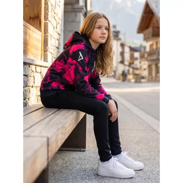  Prémiová detská mikina ALTISPORT VOJ/ALK066MI01 ČIERNA RUŽOVÁ 