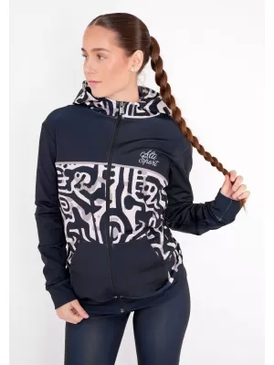 Dámska prémiová mikina na zips ALTISPORT VOJ/ALW060MI02 ČIERNA HNEDÁ