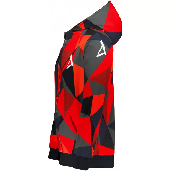  Pánska prémiová mikina na zips ALTISPORT VOJ/ALM007MI02 ČERVENÁ 