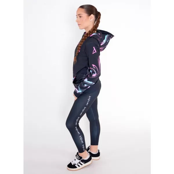  Dámska prémiová mikina na zips ALTISPORT VOJ/ALW064MI02 ČIERNA RUŽOVÁ 