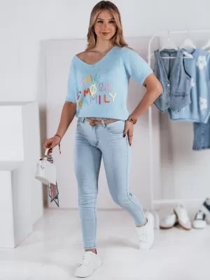 Dámske nohavice DSTREET UY2369 SVETLO MODRÁ