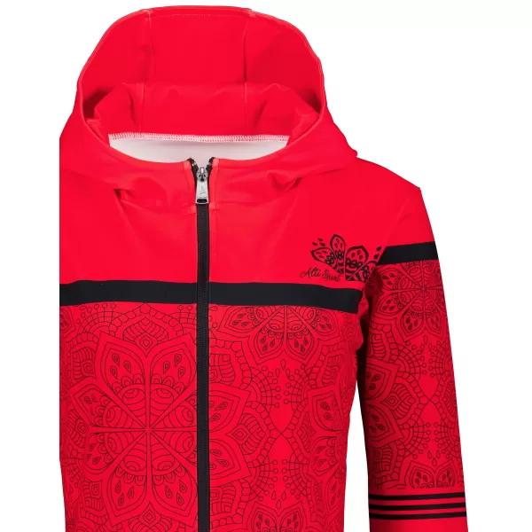  Dámska prémiová mikina na zips ALTISPORT VOJ/ALW023MI02 ČERVENÁ 