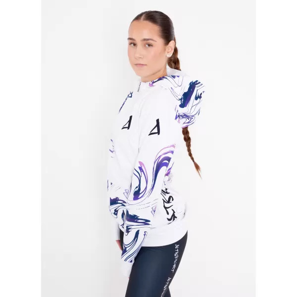  Dámska prémiová mikina na zips ALTISPORT VOJ/ALW064MI02 BIELA FIALOVÁ 