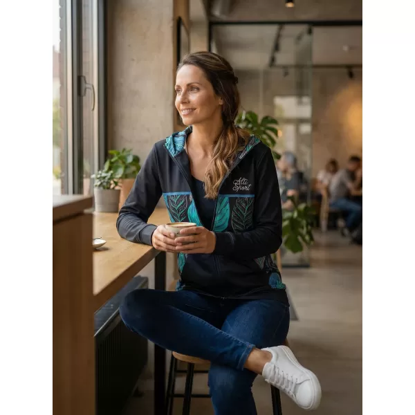  Dámska prémiová mikina na zips ALTISPORT VOJ/ALW061MI02 MODRÁ 