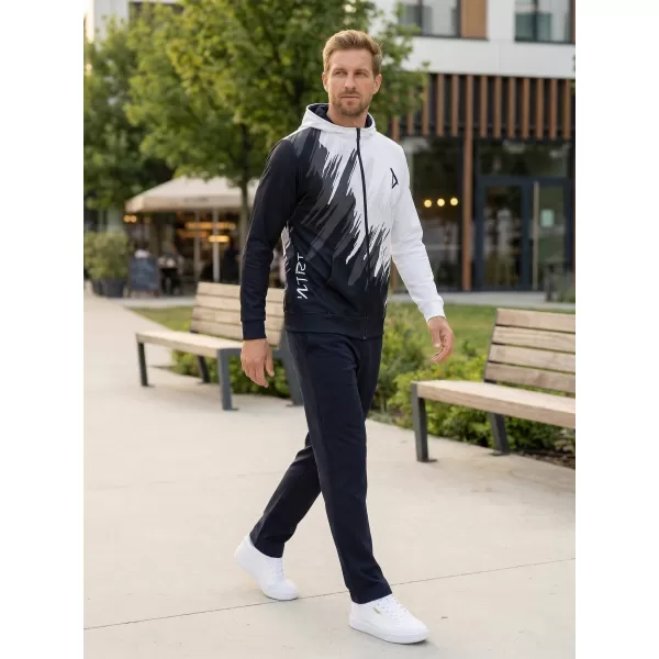  Pánska prémiová mikina na zips ALTISPORT VOJ/ALM006MI02 ČIERNOBIELY 