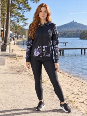 Dámska prémiová mikina na zips ALTISPORT VOJ/ALW063MI02 ČIERNA