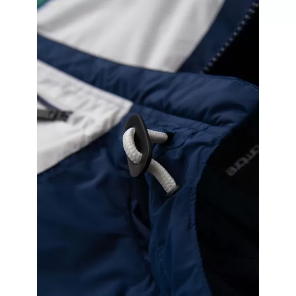  Pánska bunda OMBRE C447 ZELENÁ/BIELA/NÁMORNÁ MODRÁ 