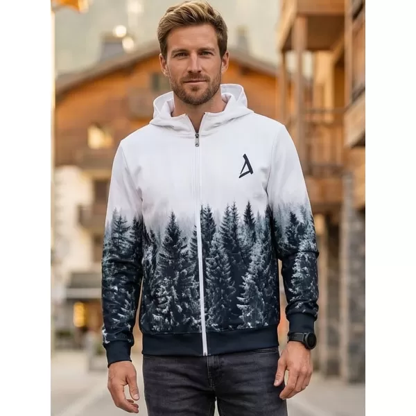  Pánska prémiová mikina na zips ALTISPORT VOJ/ALM058MI02 BIELA ŠEDÁ 