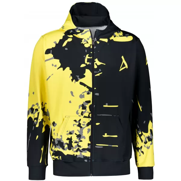  Pánska prémiová mikina na zips ALTISPORT VOJ/ALM057MI02 FLUO ŽLTÁ 