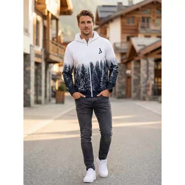  Pánska prémiová mikina na zips ALTISPORT VOJ/ALM058MI02 BIELA ŠEDÁ 