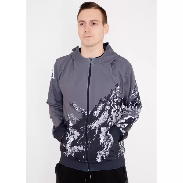  Pánska prémiová mikina na zips ALTISPORT VOJ/ALM059MI02 SIVÁ 
