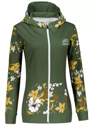 Dámska prémiová mikina na zips ALTISPORT VOJ/ALW063MI02 KAKI
