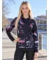 Dámska prémiová mikina na zips ALTISPORT VOJ/ALW064MI02 ČIERNA RUŽOVÁ