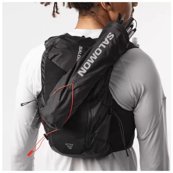  Pánsky ruksak SALOMON ACTIVE SKIN 12 SET LC2177400 ČIERNA/KOVOVÁ 