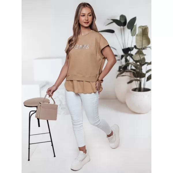  Dámske tričko DSTREET RY2522 KARAMEL 