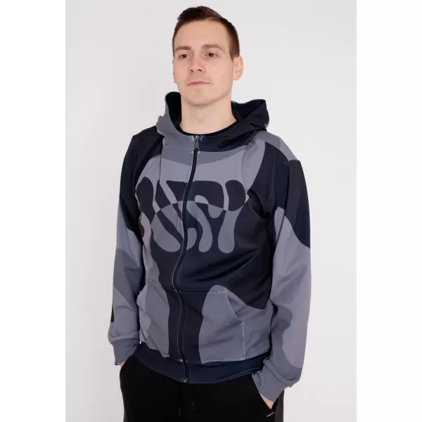  Pánska prémiová mikina na zips ALTISPORT VOJ/ALM056MI02 ČIERNA 