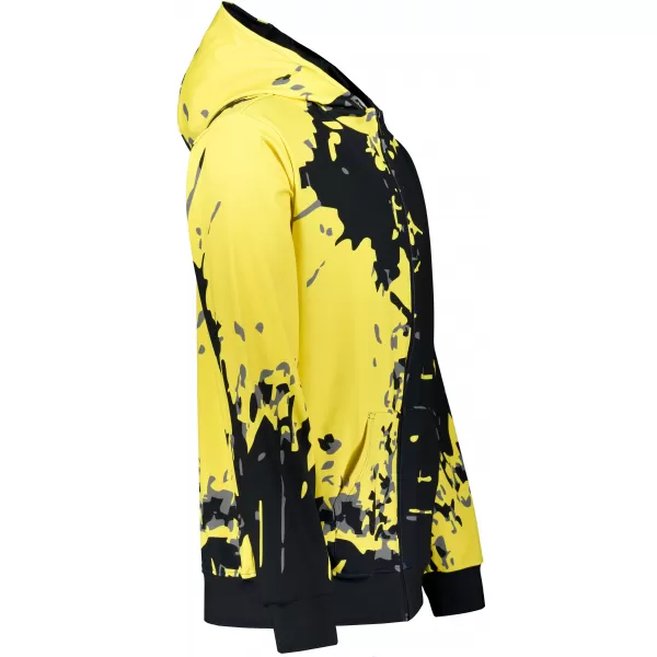  Pánska prémiová mikina na zips ALTISPORT VOJ/ALM057MI02 FLUO ŽLTÁ 