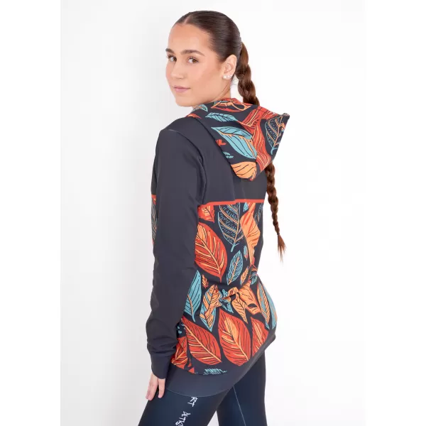  Dámska prémiová mikina na zips ALTISPORT VOJ/ALW061MI02 ORANŽOVÁ/MODRÁ 