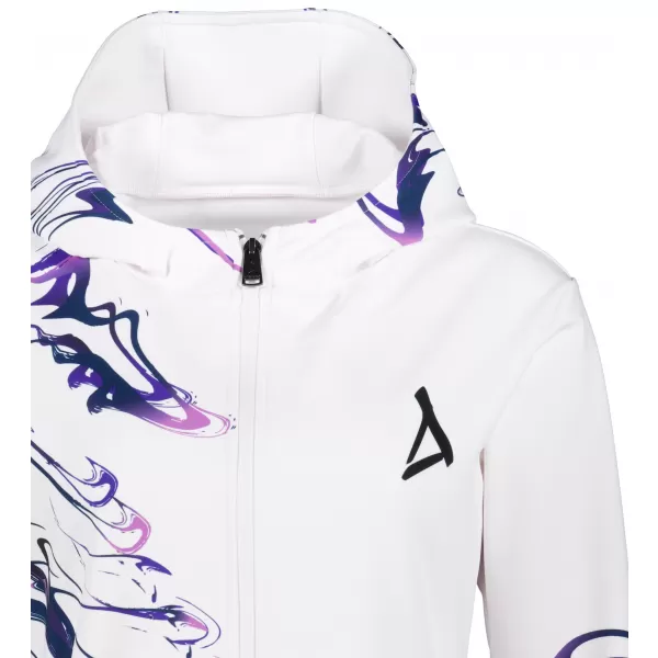  Dámska prémiová mikina na zips ALTISPORT VOJ/ALW064MI02 BIELA FIALOVÁ 