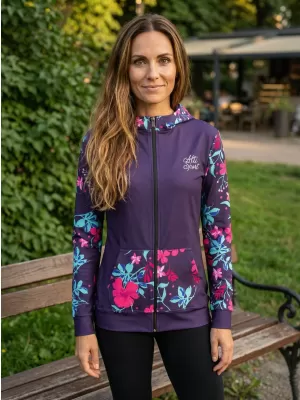 Dámska prémiová mikina na zips ALTISPORT VOJ/ALW063MI02 FUCHSIOVÁ