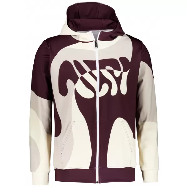  Pánska prémiová mikina na zips ALTISPORT VOJ/ALM056MI02 BÉŽOVÁ/ČERVENÁ 
