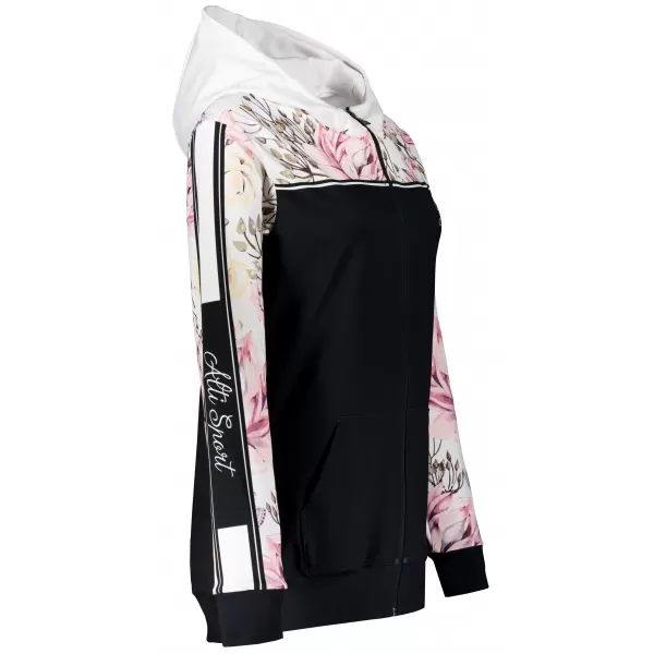  Dámska prémiová mikina na zips ALTISPORT VOJ/ALW008MI02 ČIERNA 