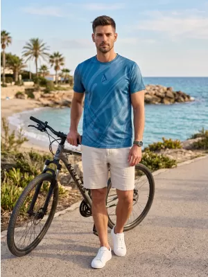 Prémiové pánske funkčné tričko ALTISPORT VOJ/ALM072TR01 POLNOČNÁ MODRÁ