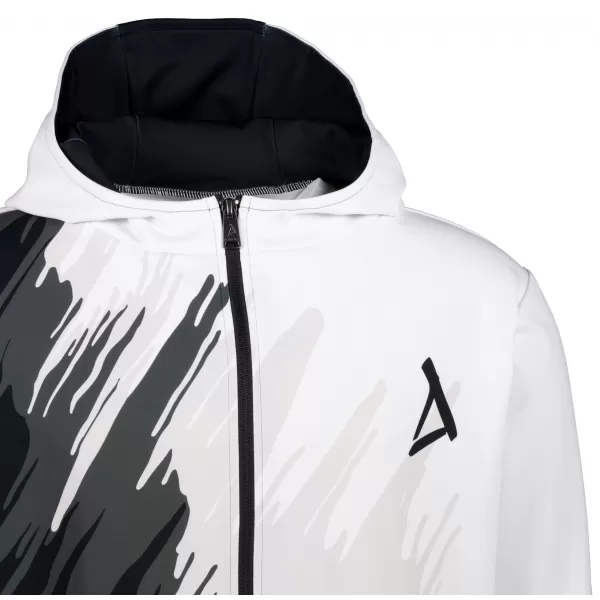  Pánska prémiová mikina na zips ALTISPORT VOJ/ALM006MI02 ČIERNOBIELY 