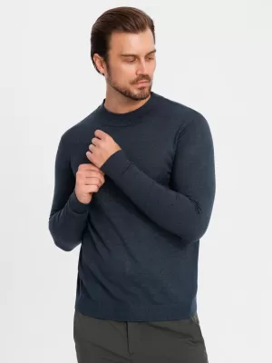 Pánsky sveter OMBRE OM-SWTN-0125 NÁMORNÍCKA MODRÁ