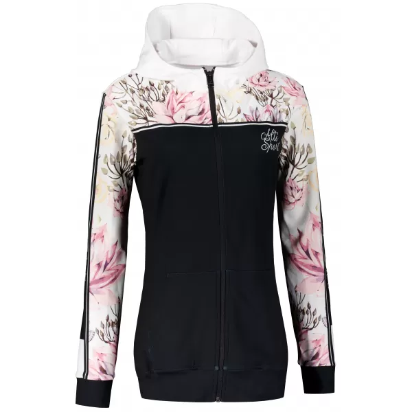  Dámska prémiová mikina na zips ALTISPORT VOJ/ALW008MI02 ČIERNA 