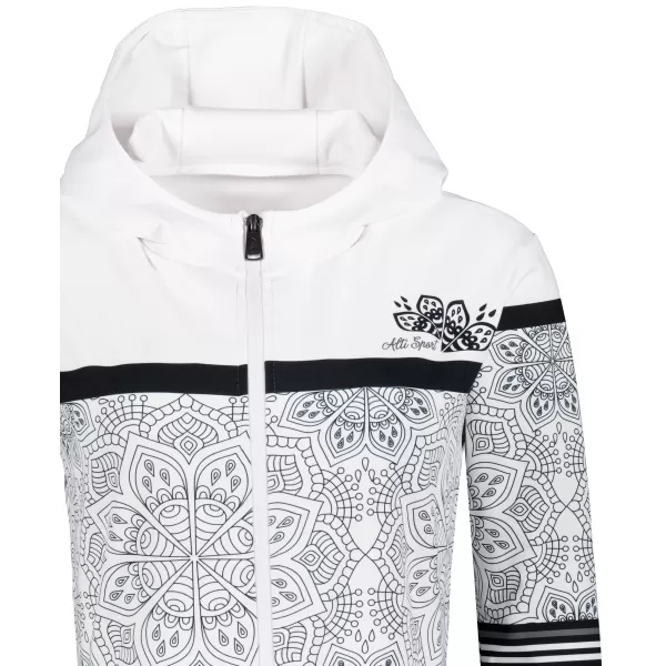  Dámska prémiová mikina na zips ALTISPORT VOJ/ALW023MI02 ČIERNOBIELY 