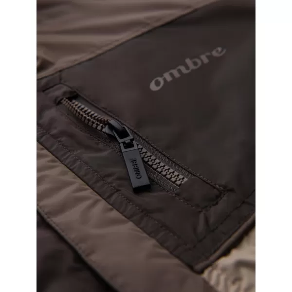  Pánska bunda OMBRE C447 BÉŽOVÁ/HNEDÁ 