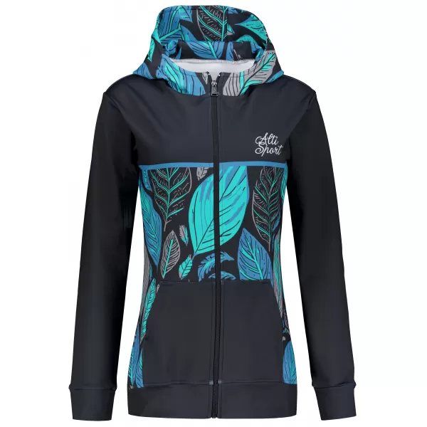  Dámska prémiová mikina na zips ALTISPORT VOJ/ALW061MI02 MODRÁ 