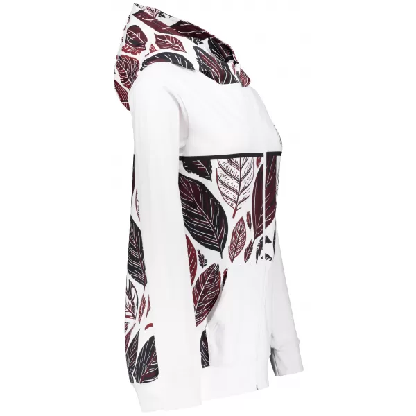  Dámska prémiová mikina na zips ALTISPORT VOJ/ALW061MI02 BIELA/BORDOVÁ 