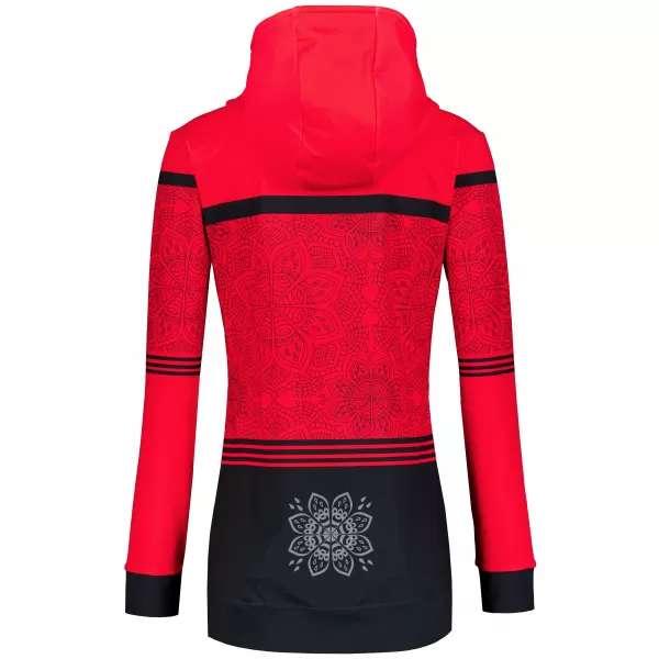  Dámska prémiová mikina na zips ALTISPORT VOJ/ALW023MI02 ČERVENÁ 