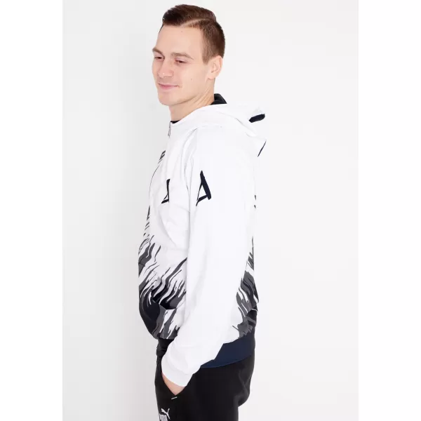  Pánska prémiová mikina na zips ALTISPORT VOJ/ALM006MI02 ČIERNOBIELY 
