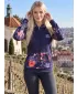 Dámska prémiová mikina na zips ALTISPORT VOJ/ALW063MI02 TMAVO FIALOVÁ