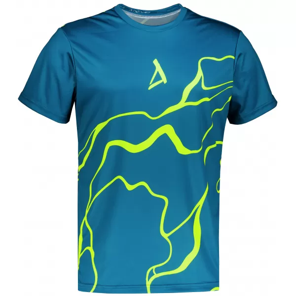  Prémiové pánske funkčné tričko ALTISPORT VOJ/ALM073TR01 NÁMORNÍCKA-FLUO ŽLTÁ 
