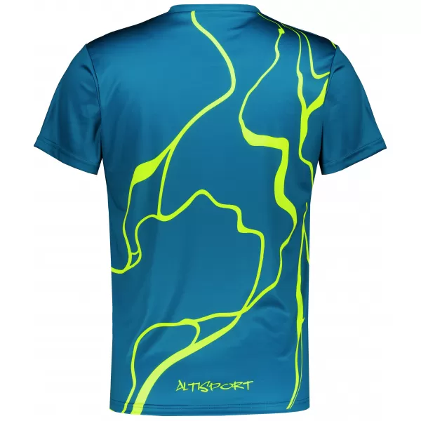  Prémiové pánske funkčné tričko ALTISPORT VOJ/ALM073TR01 NÁMORNÍCKA-FLUO ŽLTÁ 