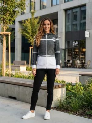 Dámska prémiová mikina na zips ALTISPORT VOJ/ALW023MI02 SIVÁ