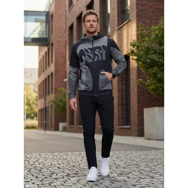 Pánska prémiová mikina na zips ALTISPORT VOJ/ALM056MI02 ČIERNA 