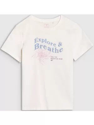 T -shirt 4F JWSS25TTSHF1854 Z BIELYCH