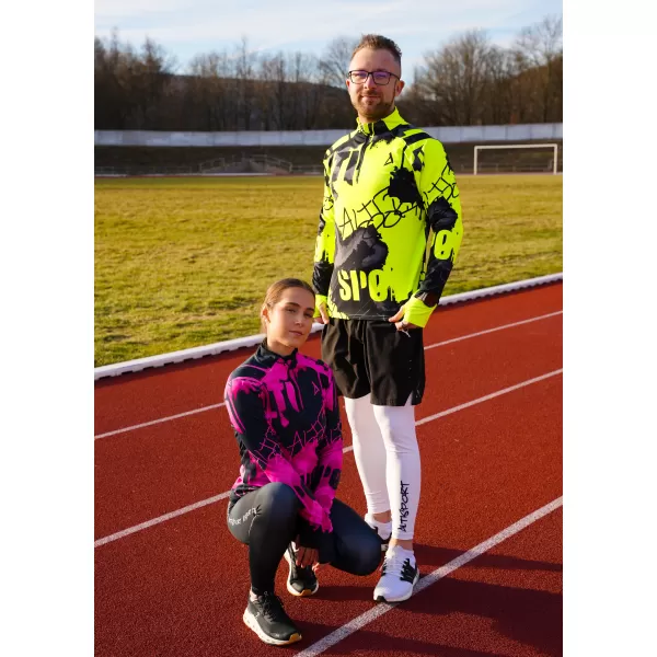  Pánska športová mikina premium plus ALTISPORT VOJ/ALM076MI04 FLUO-ŽLTÁ 