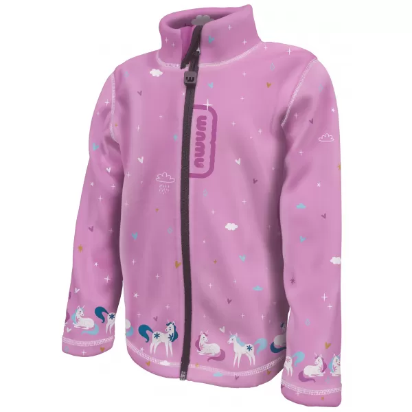 Mikina detskej fleece WAMU jednorožce ružové 