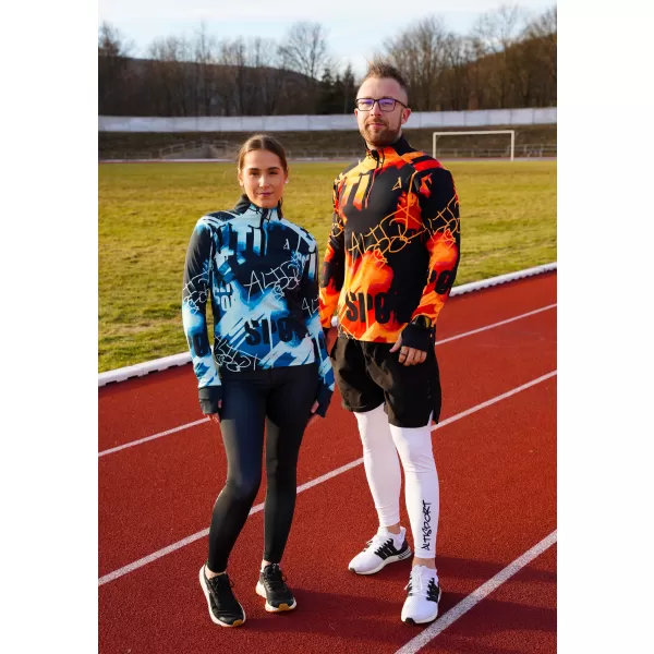  Dámska športová mikina premium plus ALTISPORT VOJ/ALW076MI04 MODRÁ/ČIERNA 